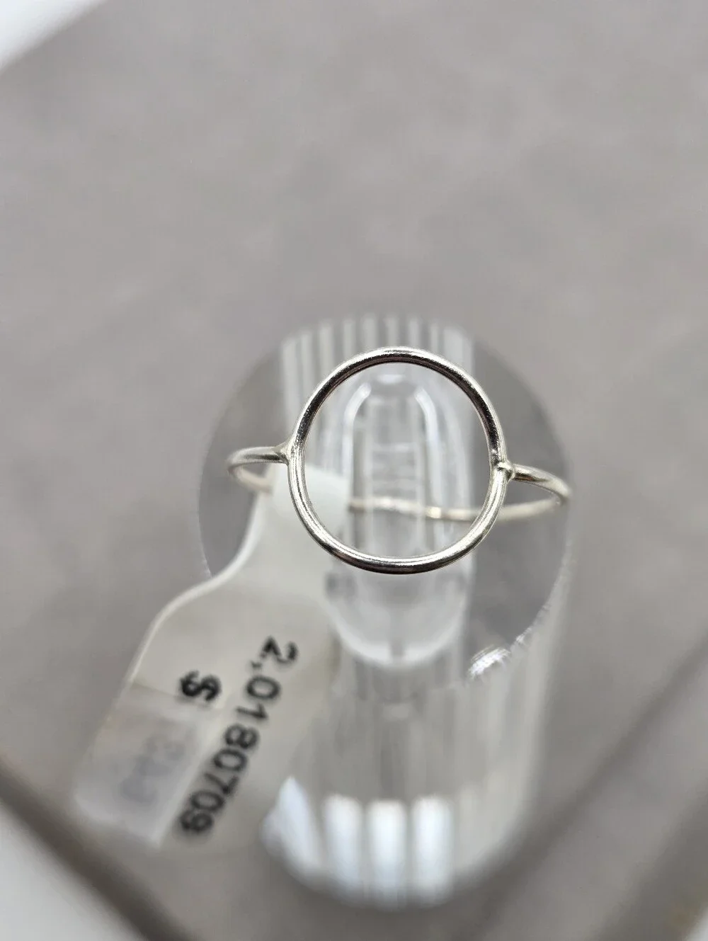 Sterling Silver Ring Wire Circle Outline Size sz6 Fairy Boho Dainty Delicate 925